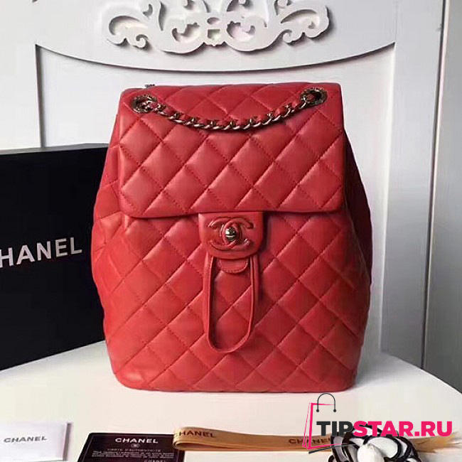 chanel caviar quilted lambskin backpack red 170303 vs07838 - 1