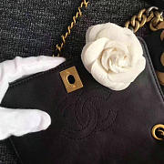 Chanel Calfskin Camellia Waist Chain Bag Black A91830 Vs06486 - 5