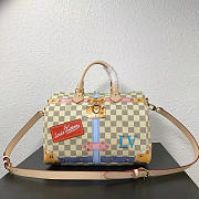  lv speedy 30 damier azur coated canvas n41063 - 1