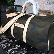 Louis Vuitton & Supreme Duffle Bag Keepall Green 45 3741 - 5