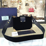 Prada velvet cahier bag black 4263 - 4