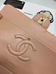 Chanel Calfskin Leather Flap Bag Gold Pink 25cm - 3