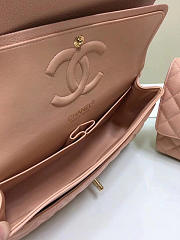 Chanel Calfskin Leather Flap Bag Gold Pink 25cm - 4