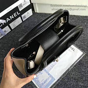 CHANEL Calfskin Large Shopping Bag (Black) A69929 VS08388 - 5