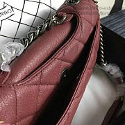 Chanel Quilted Deerskin Perfect Edge Bag Burgundy A14041 VS08504 - 2