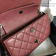 Chanel Quilted Deerskin Perfect Edge Bag Burgundy A14041 VS08504 - 4