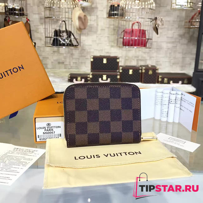 louis vuitton zippy CohotBag coin purse  damier ebène canvas 3166 - 1