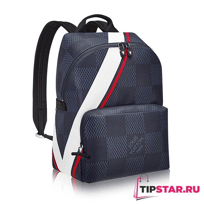 LV apollo backpack n44006 blue red america's cup  - 1