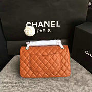 Chanel Lambskin Classic Double Flap Bag Orange A01112 25cm - 4