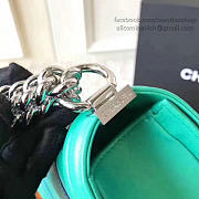 Chanel Multicolor Chevron Quilted Medium Boy Bag Green A67086 VS02100 - 5