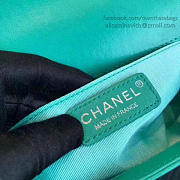 Chanel Multicolor Chevron Quilted Medium Boy Bag Green A67086 VS02100 - 2
