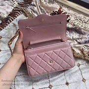 chanel lambskin mini chain wallet pink a81024 vs09425 - 6