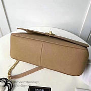 Chanel Grained Calfskin Large Top Handle Flap Bag Beige A93757 VS03950 - 3