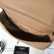 Chanel Grained Calfskin Large Top Handle Flap Bag Beige A93757 VS03950 - 6