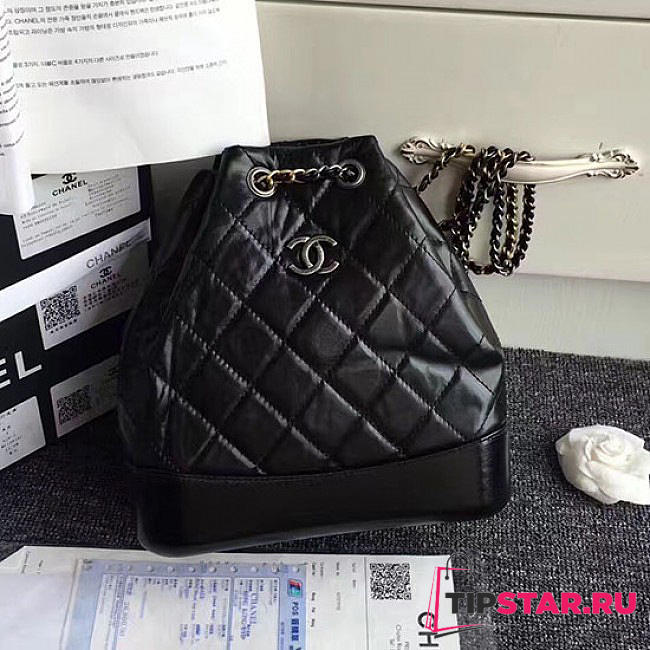 Chanel's Gabrielle Small Backpack Black A94485 VS00334 - 1