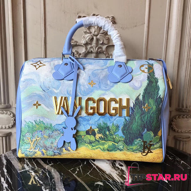 louis vuitton masters speedy jeff koons van gogh bag - 1