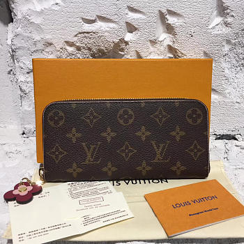 LV clemence wallet pink flower