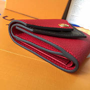  louis vuitton double v compact wallet cherry red - 5