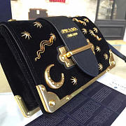 Prada velvet cahier bag black 4268 - 6