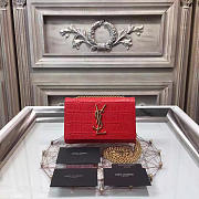 YSL Monogram Kate In Embossed Crocodile Shiny Leather 4753 - 1