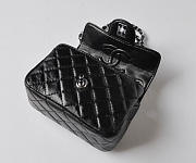 Chanel Lambskin Leather Flap Bag With Silver Hardware Black  - 2