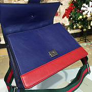 GUCCI Dionysus Medium Top Handbag Blue/Green/Red Leather - 4