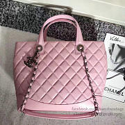 CHANEL Canviar Quilted Lambskin Shopping Tote Bag (Pink) 260301 VS02905 - 4