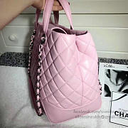 CHANEL Canviar Quilted Lambskin Shopping Tote Bag (Pink) 260301 VS02905 - 5