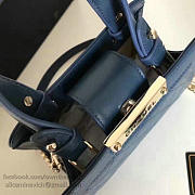 CHANEL Small Label Click Leather Shopping Bag (Blue) A93731 VS04747 - 4