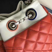 Chanel Small Drawstring Bucket Bag In Red Lambskin And Resin A93730 VS04392 - 6