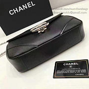 Chanel Calfskin Chevron Flap Bag Black A93774 VS05263 - 6