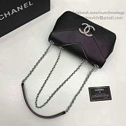Chanel Calfskin Chevron Flap Bag Black A93774 VS05263 - 2