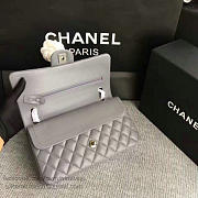 Chanel Lambskin Classic Double Flap Bag Grey A01112 25cm - 4