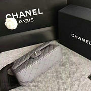 Chanel Lambskin Classic Double Flap Bag Grey A01112 25cm - 3