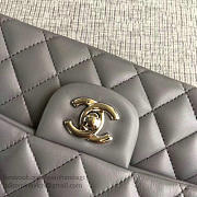 Chanel Lambskin Classic Double Flap Bag Grey A01112 25cm - 2