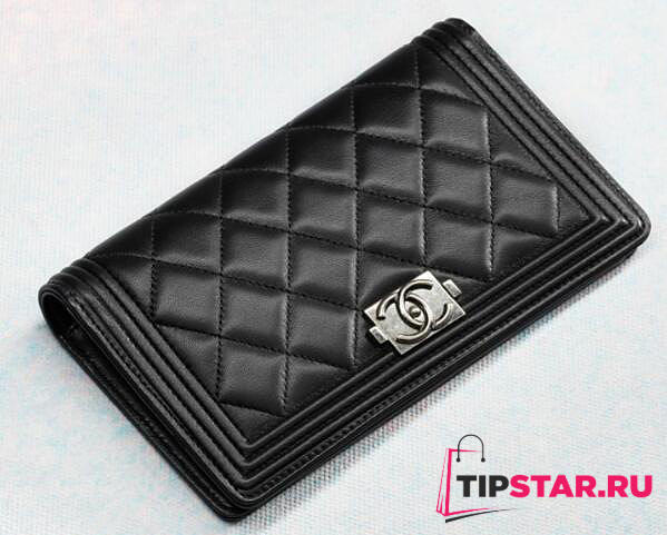 chanel wallet a68722 black  - 1