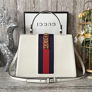 GUCCI Sylvie Leather Maxi Top Handbag 2137 - 5