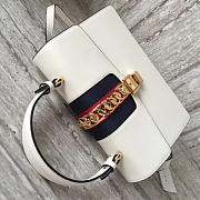 GUCCI Sylvie Leather Maxi Top Handbag 2137 - 4