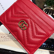 GUCCI Marmont Card Holder Nexthibiscus (Red Leather) - 4