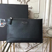 PRADA Leather Clutch Bag 4309 - 1