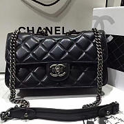 Chanel Quilted Calfskin Perfect Edge Bag Silver Black A14041 VS00923 - 1