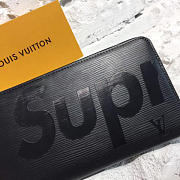 louis vuitton supreme zippy wallet noir  - 3