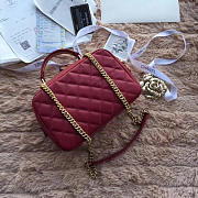 Chanel Bowling Bag Jersey & Gold-Tone Metal A69924 Wine Red - 4