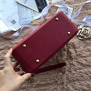 Chanel Bowling Bag Jersey & Gold-Tone Metal A69924 Wine Red - 3