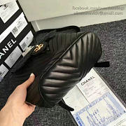 Chanel chevron lambskin backpack black gold hardware 170302 vs01805 - 6