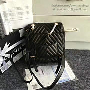 Chanel chevron lambskin backpack black gold hardware 170302 vs01805 - 5