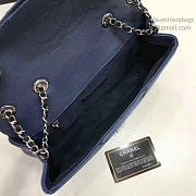 Chanel Calfskin Chevron Flap Bag Blue A93774 VS06701 - 5