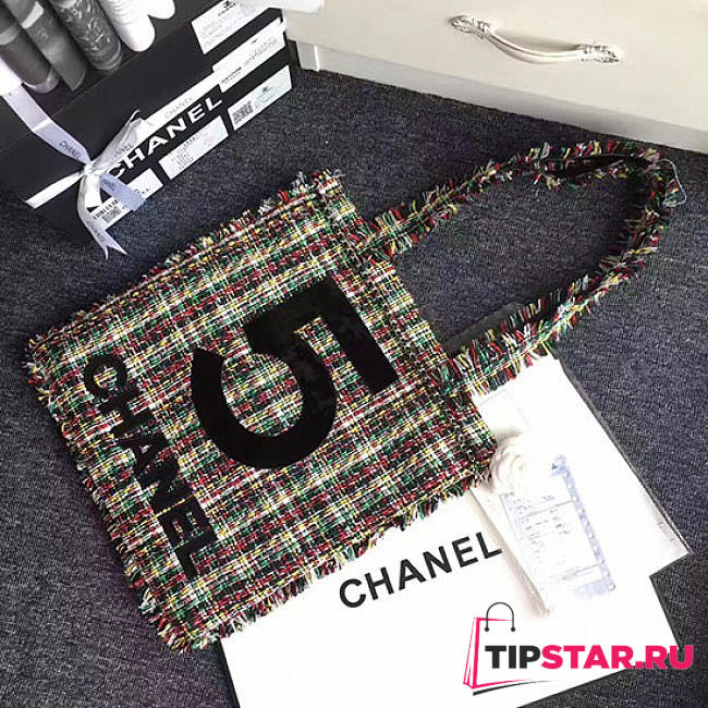 CHANEL Tweed Large Shopping Bag A91557 VS08628 - 1