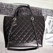 CHANEL Caviar Quilted Lambskin Shopping Tote (Black) 260301 VS02839 - 1