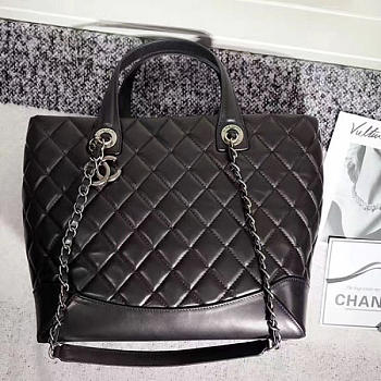 CHANEL Caviar Quilted Lambskin Shopping Tote (Black) 260301 VS02839